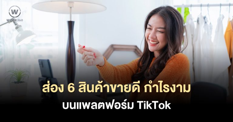 6 ไอเดียสินค้าขายดีบน TikTok